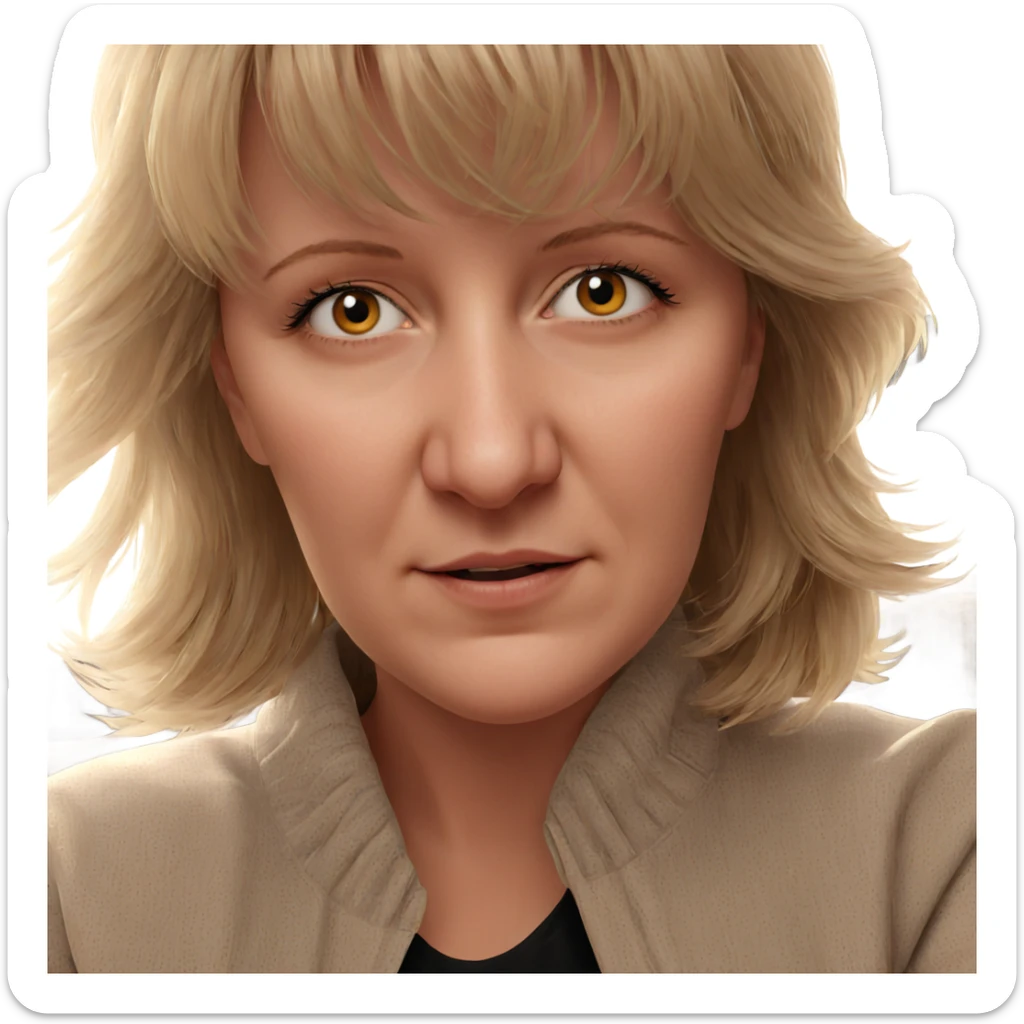 realistic portrait of girl sticker