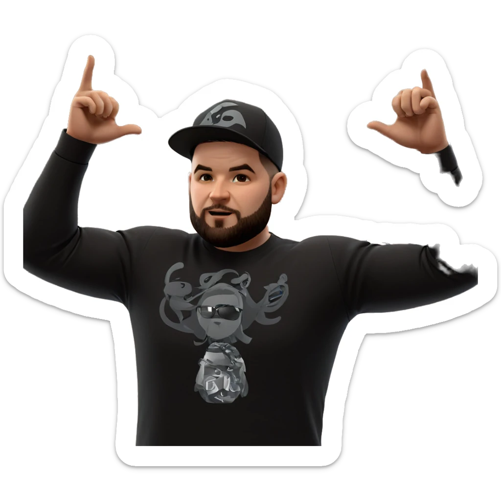 cool dude with beard sticker