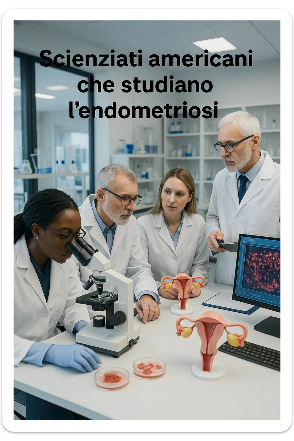 Scienziati americani che studiano l'endometriosi in italiano sticker