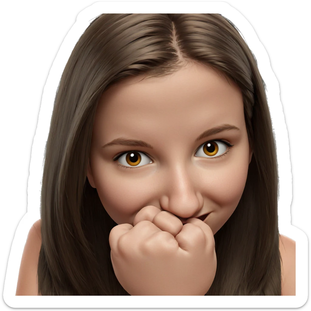 intense gaze of a boy sticker