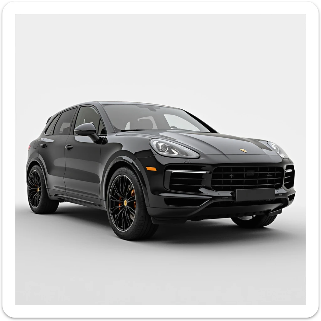Porsche Cayenne, realistic style, side view, photorealistic car image sticker
