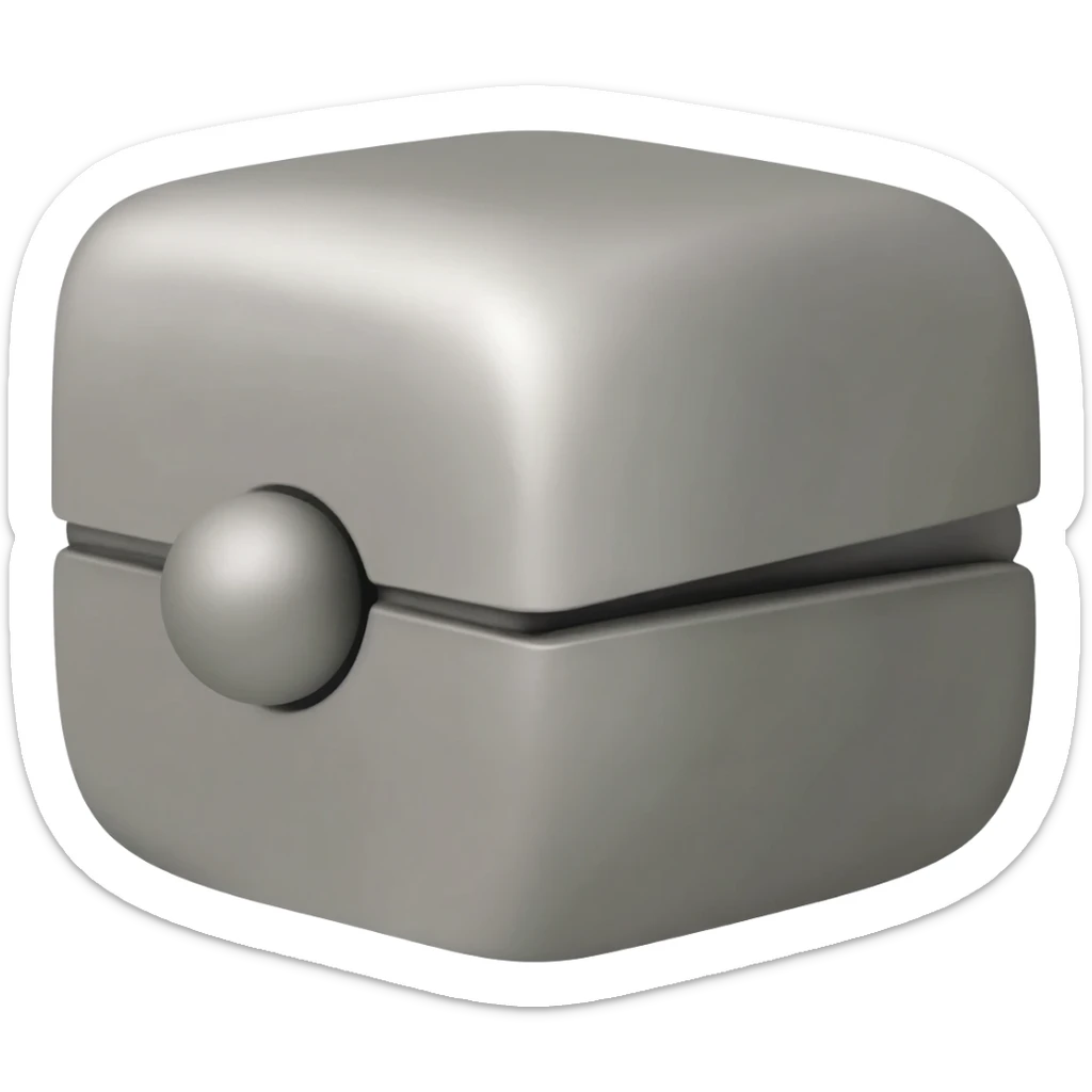 plain cube cowbell sticker