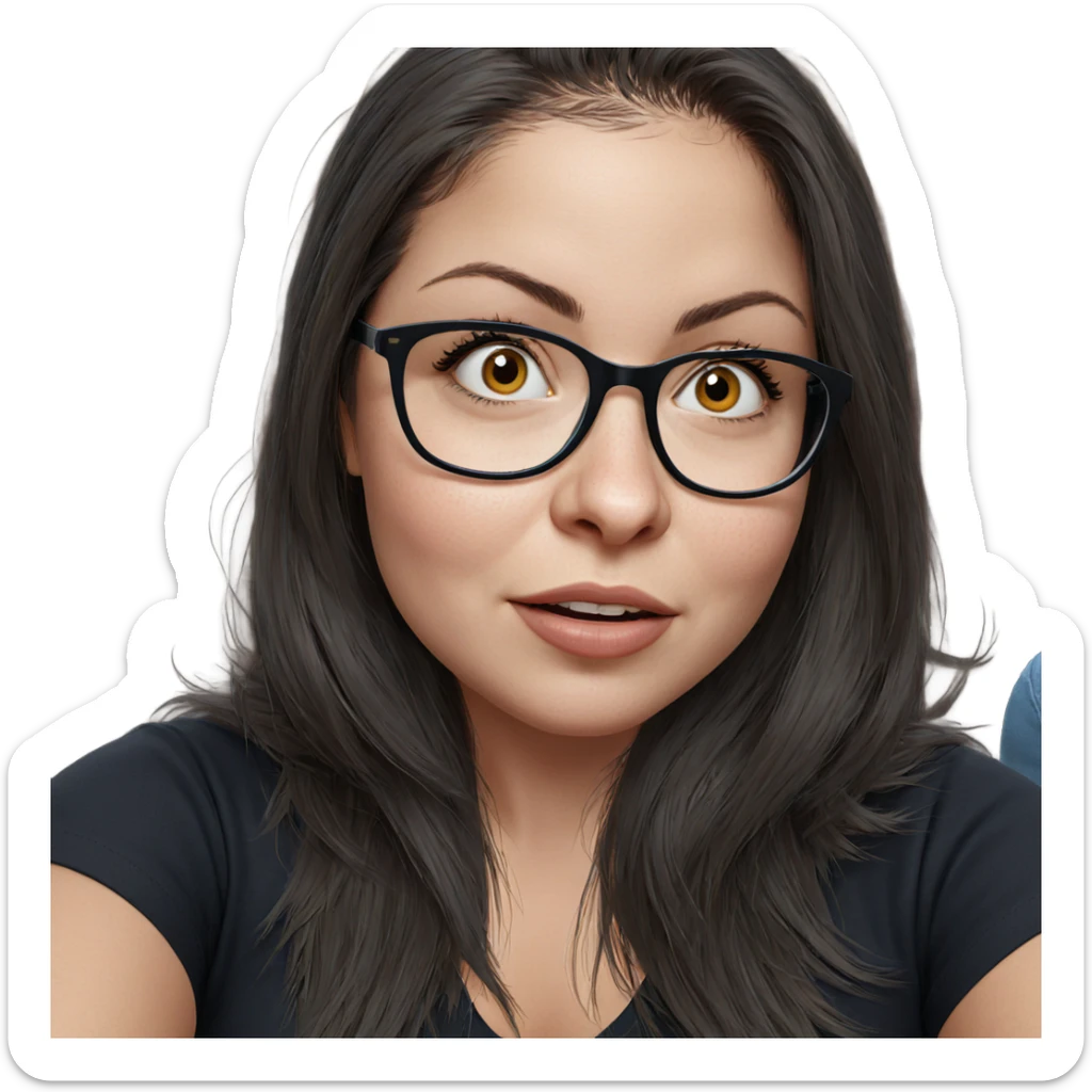 realistic portrait of a girl sticker