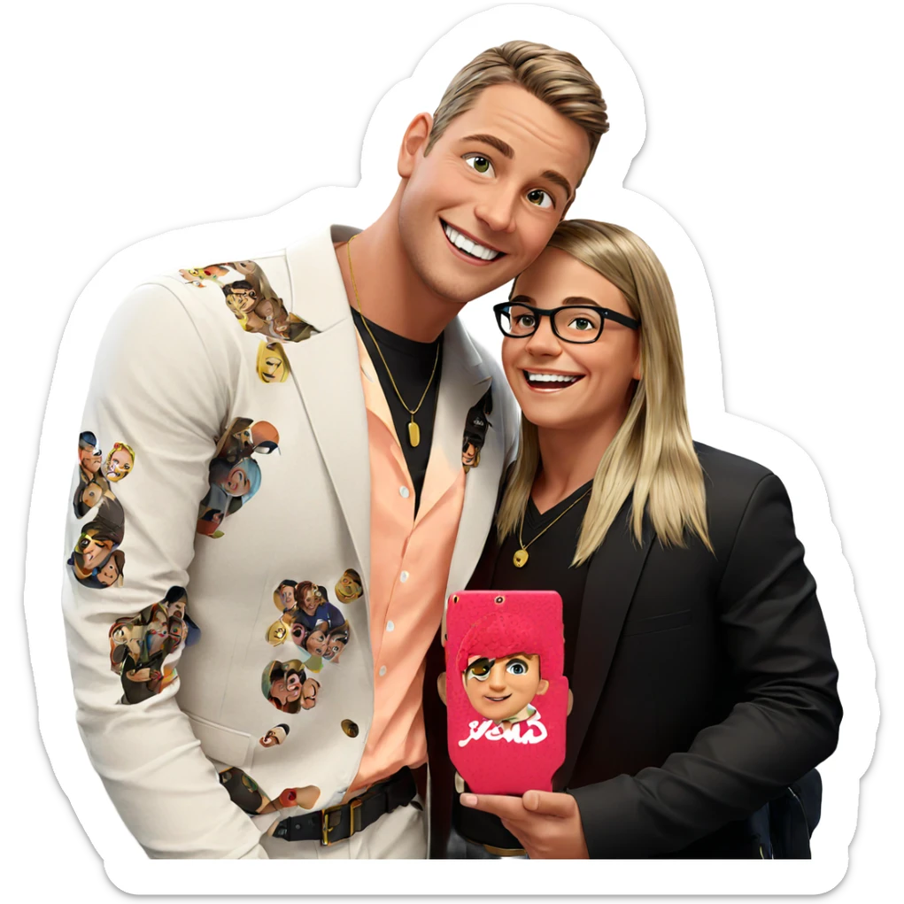 boys with style and smiles sticker