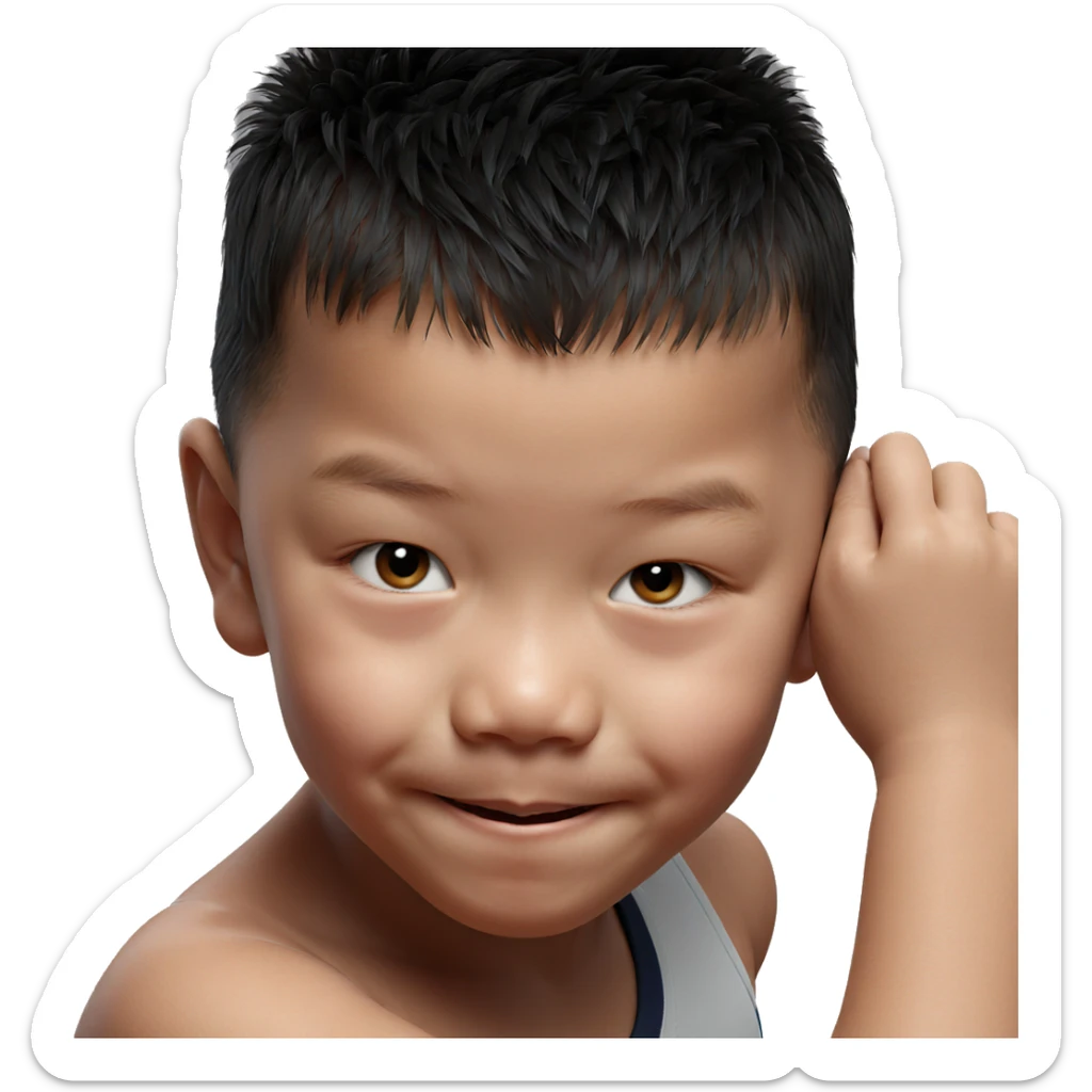 happy boy portrait smiling sticker