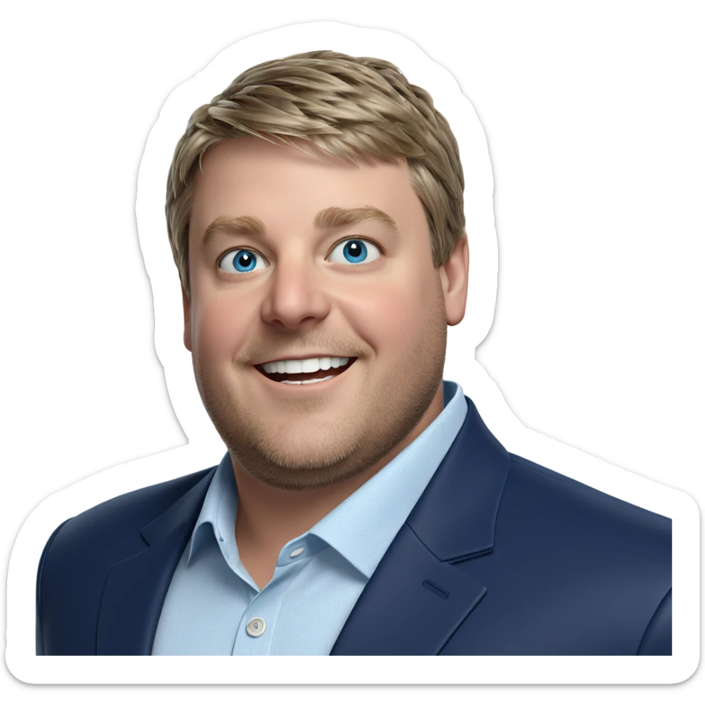 smiling boy with blue eyes sticker