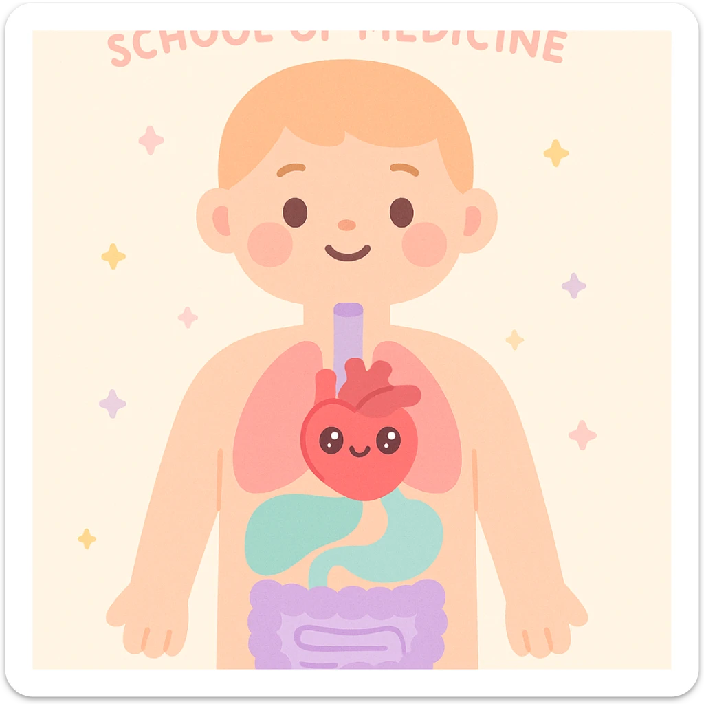 human anatomy subject of school of medicine sticker