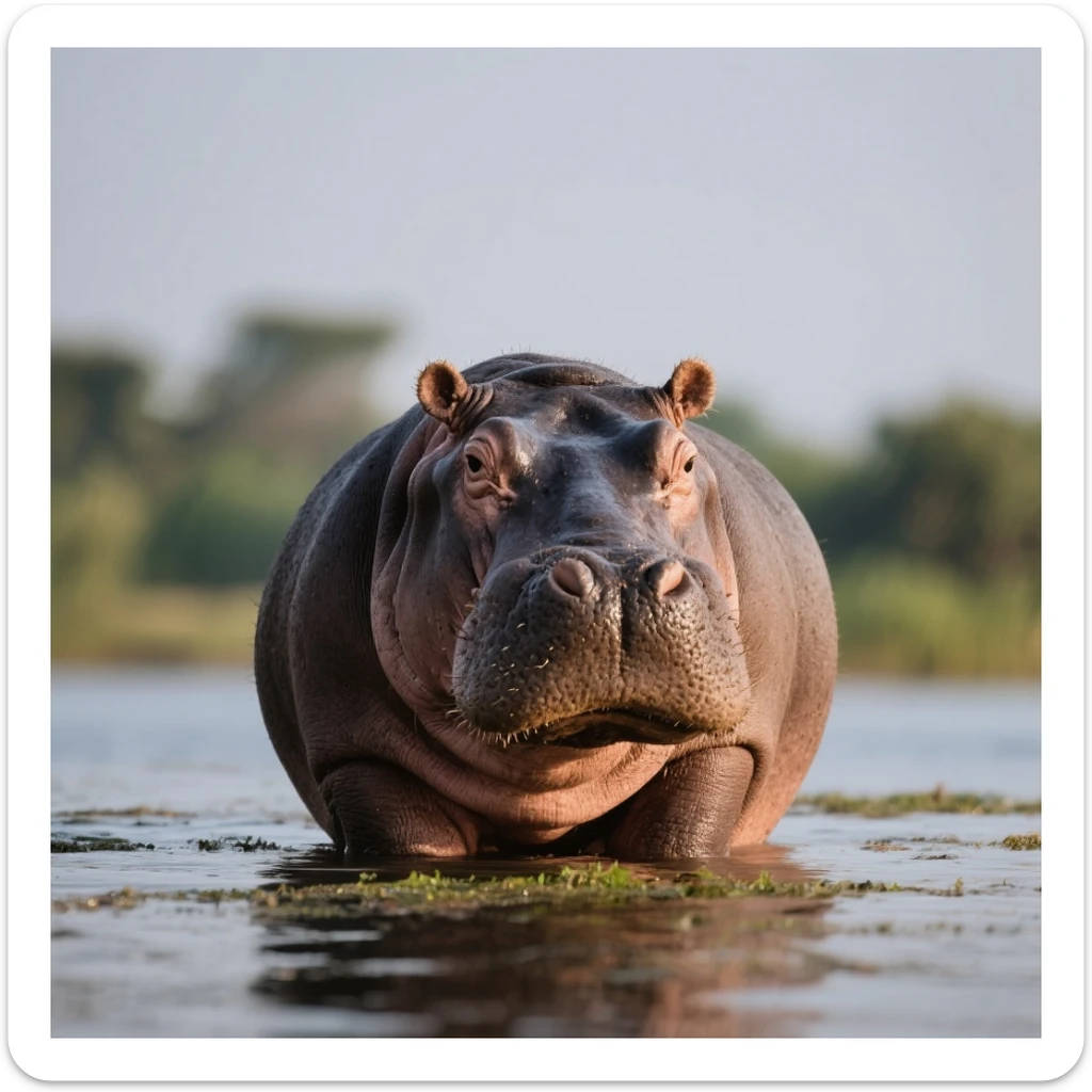 Hippopotamus sticker