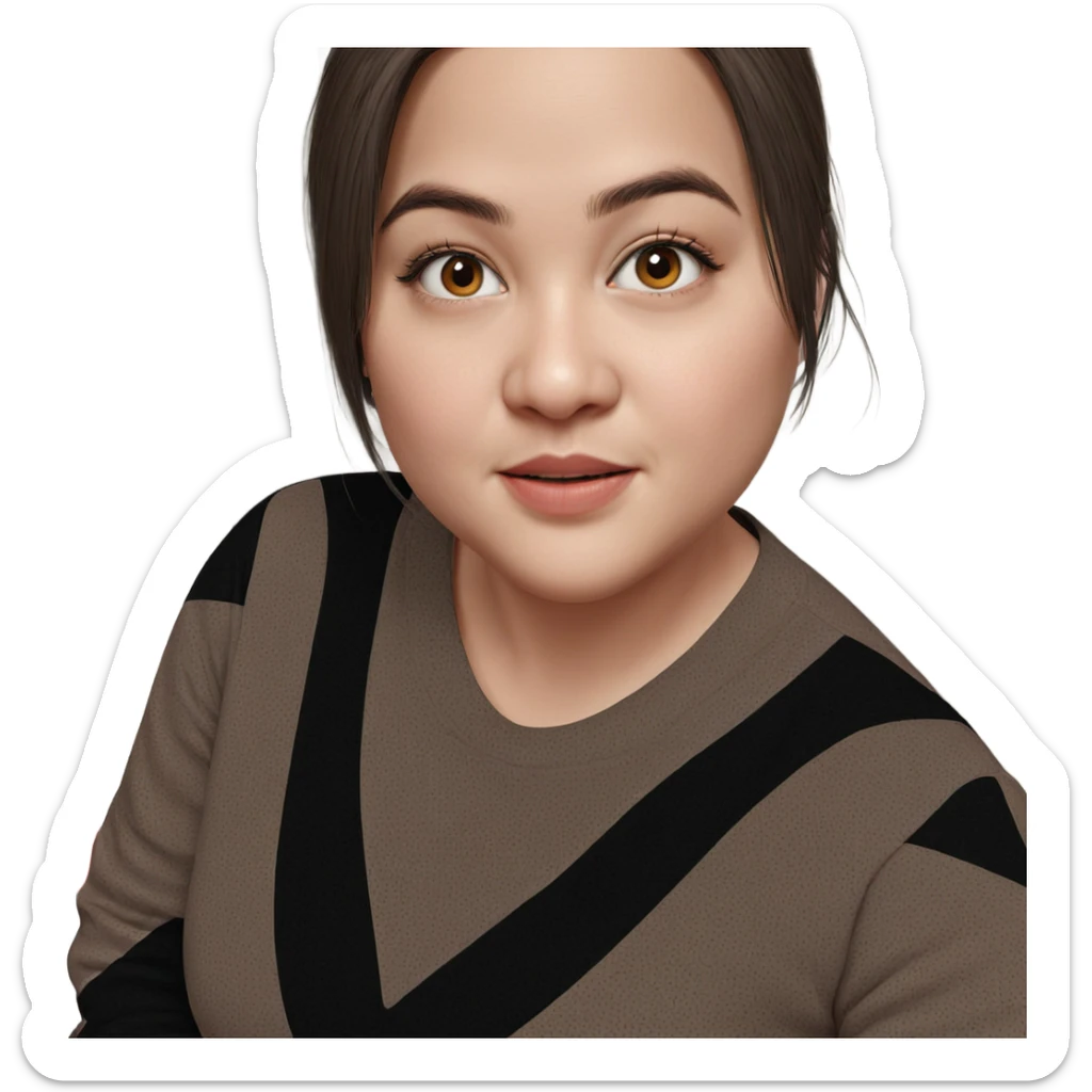 realistic portrait of girl sticker