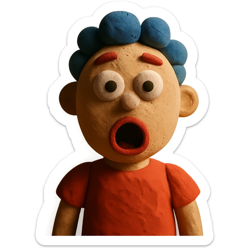 surprised face sticker