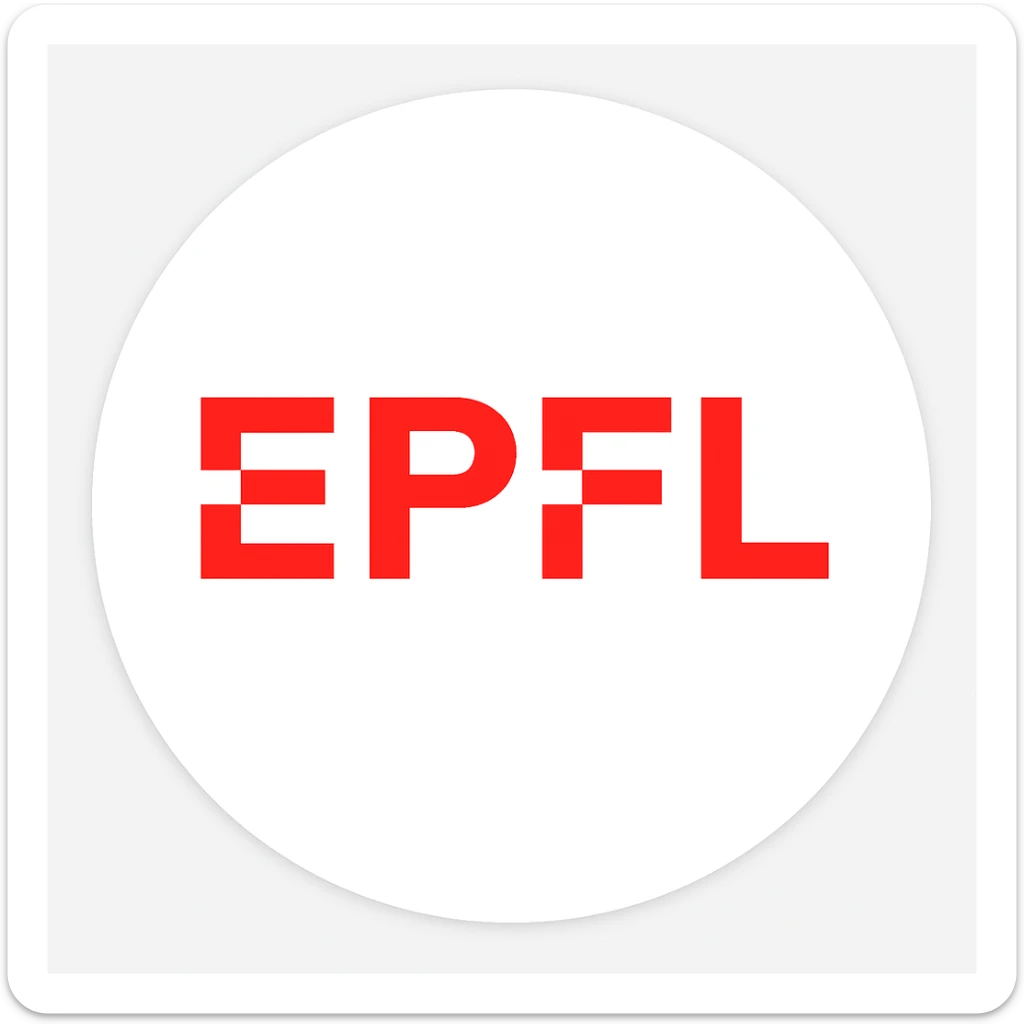 Create a faithful emoji version of the EPFL logo exactly as it appears in the reference image, with no characters or additions, preserving the exact graphic style and white background, in emoji format. sticker