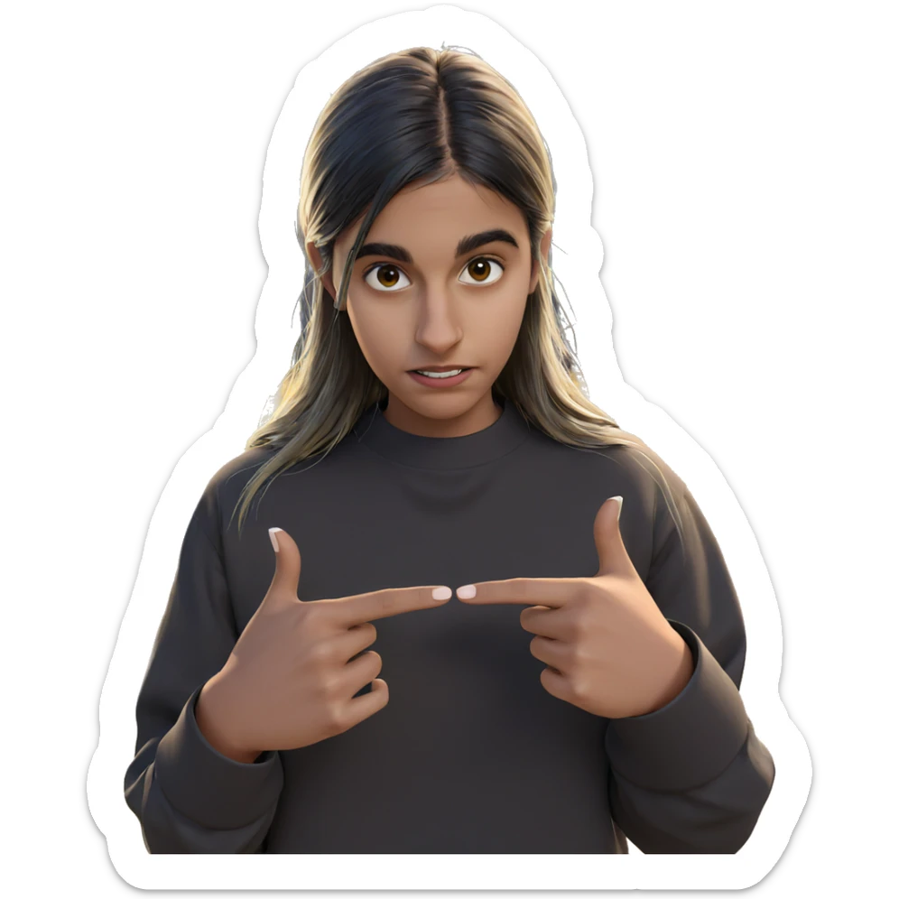 girl in nature looking forward sticker