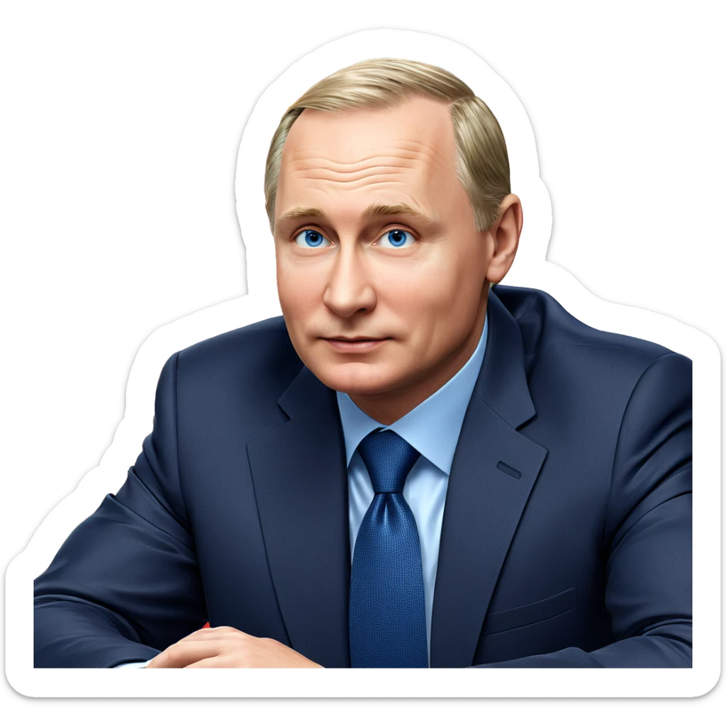 blue eyed boy in suit sticker