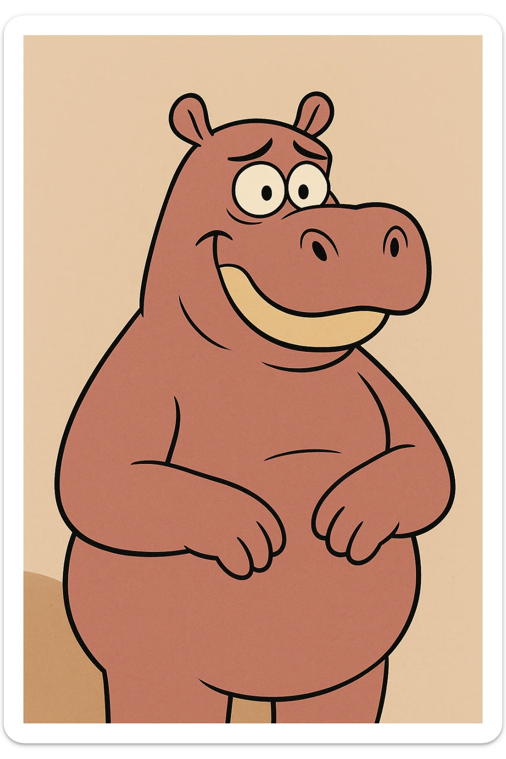 Hippo sticker