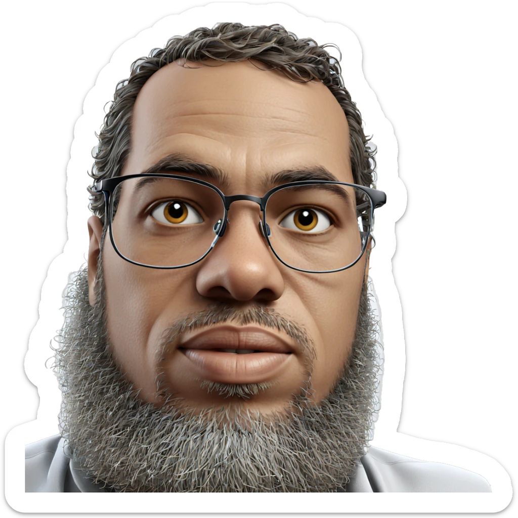 realistic portrait of a man sticker