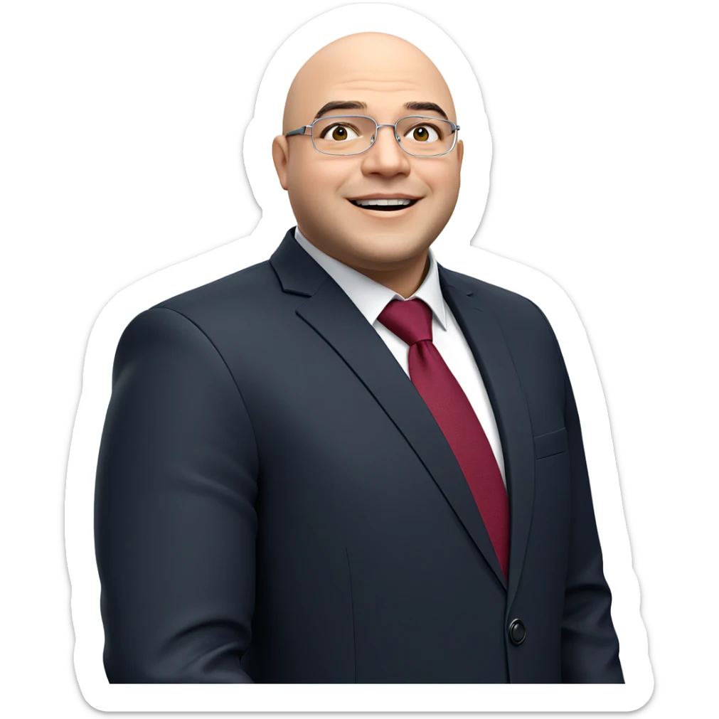 smiling man in formal outfit sticker