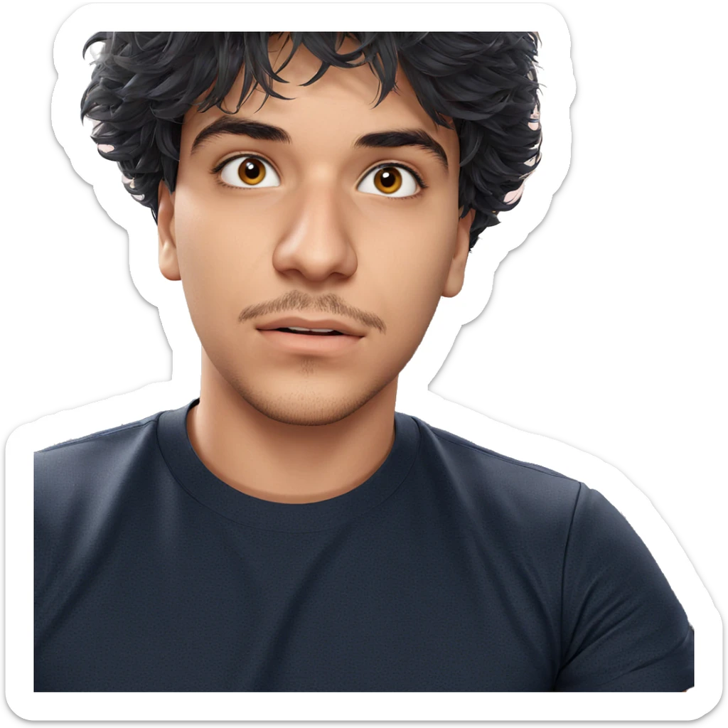 realistic portrait of a male sticker