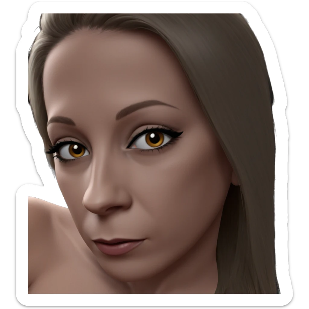 portrait of a girl sticker