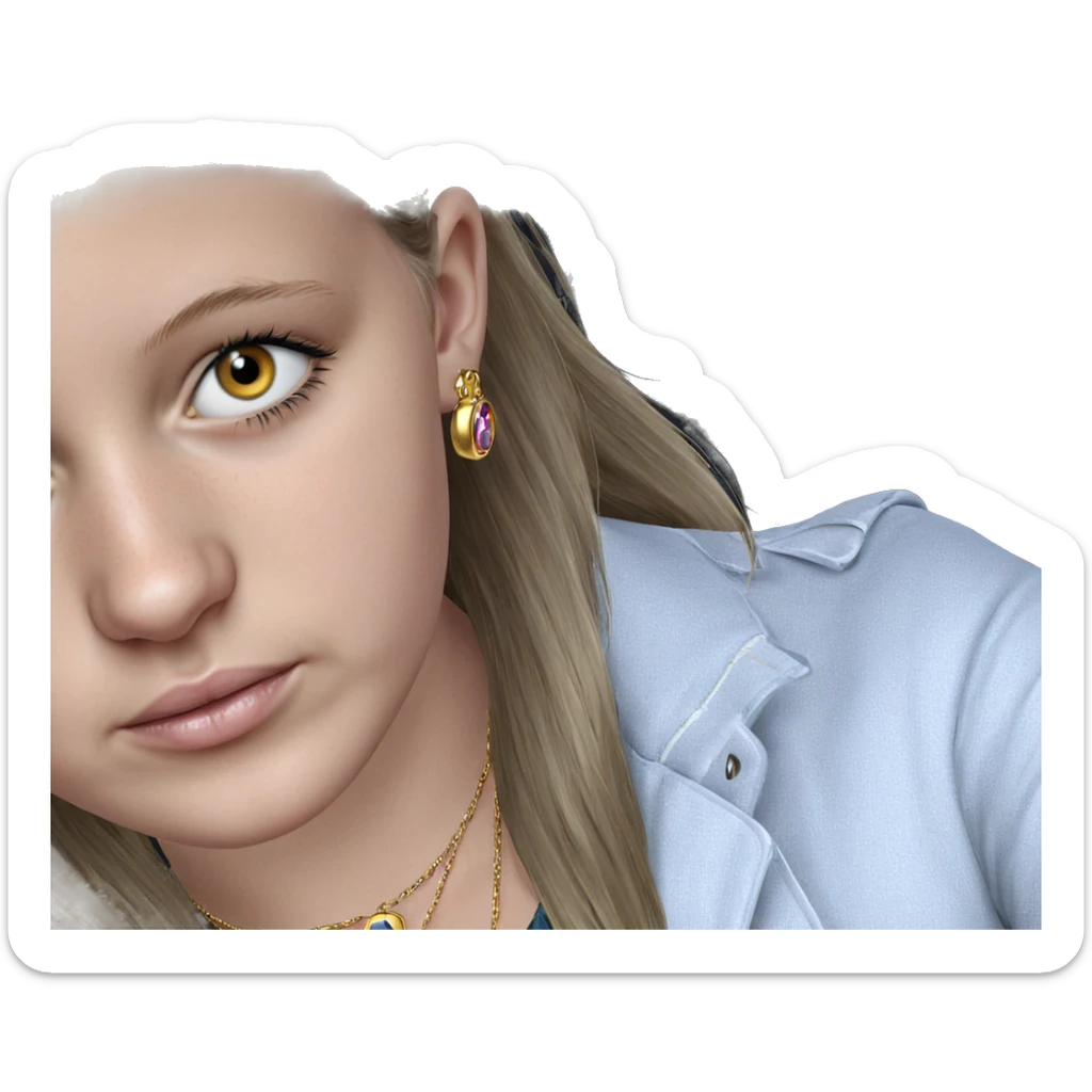 girl with sunglasses and jewelry sticker