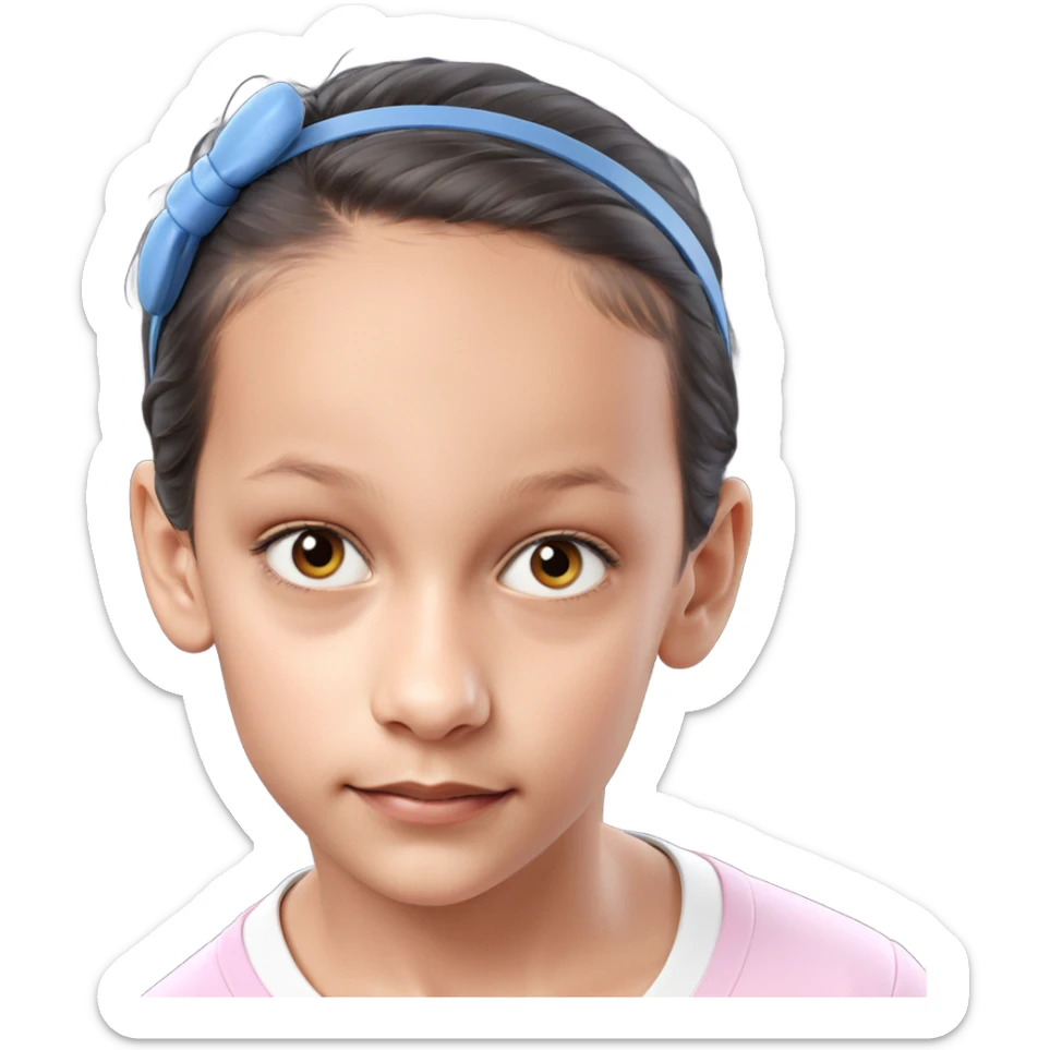 realistic portrait of girl sticker