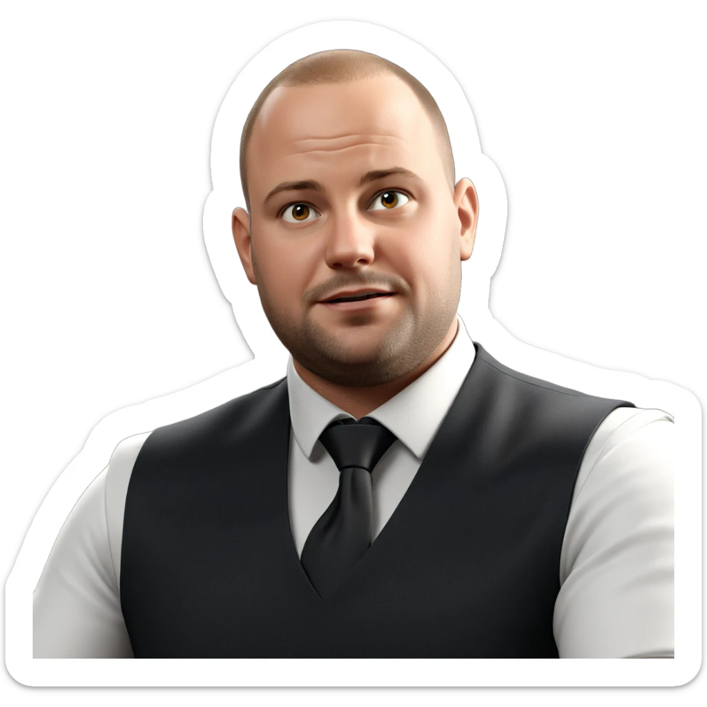 confident young man in vest sticker