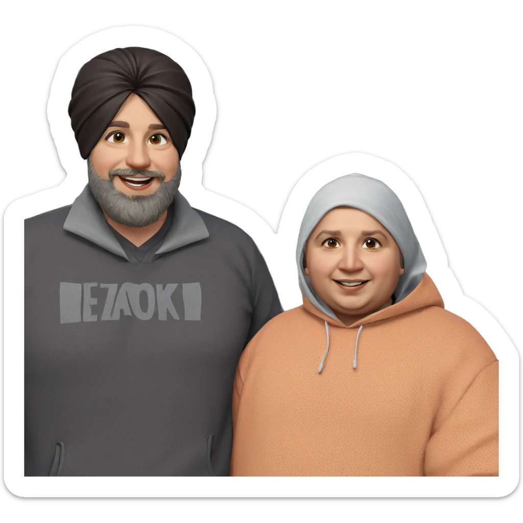 smiling boy with facial hair sticker