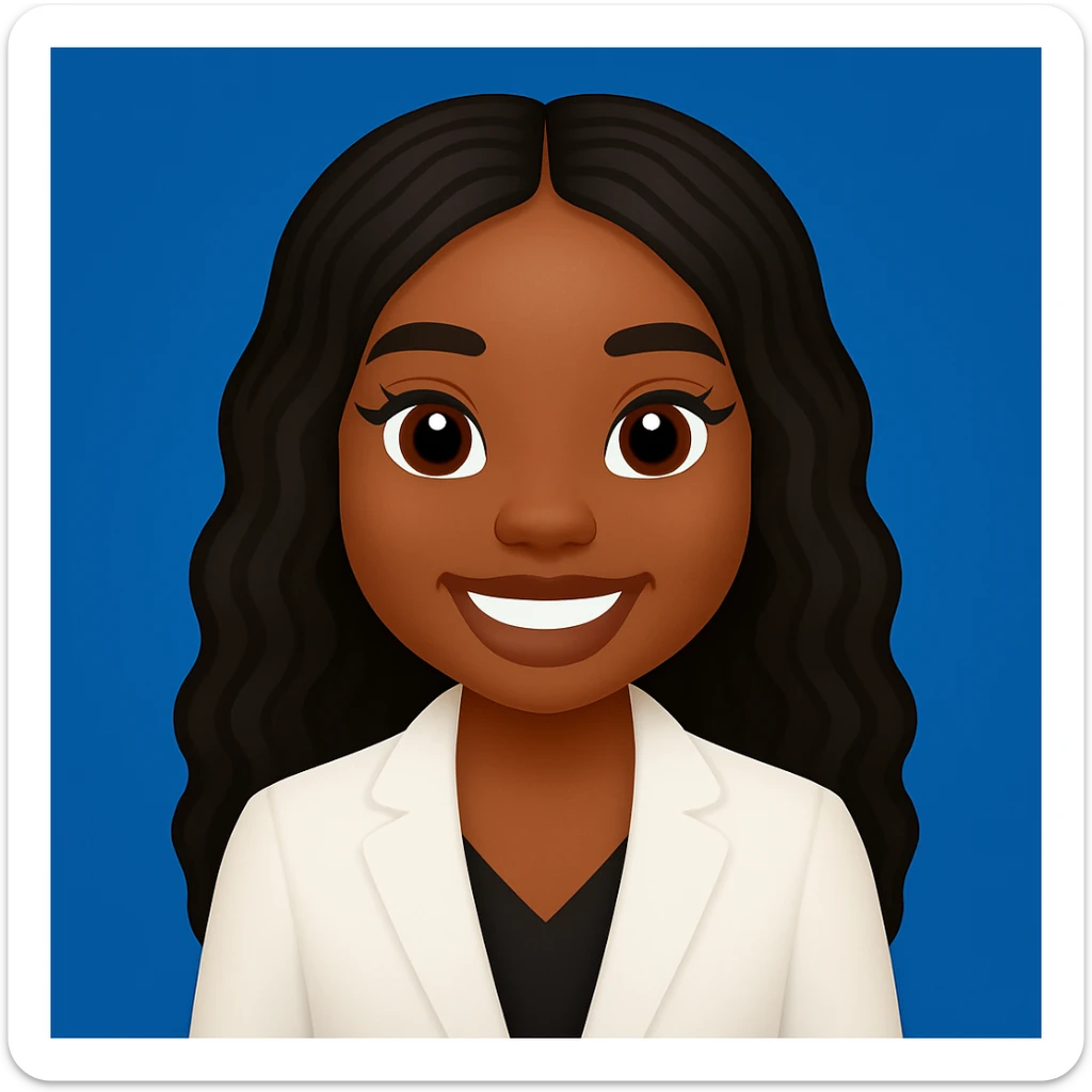 turn the second man in emoji style of the 1st image, match the facial features and match dressing style of the 2nd image, she is wearing white suit sticker