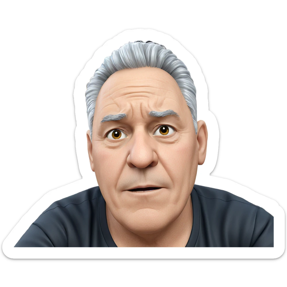 old man in black shirt sticker