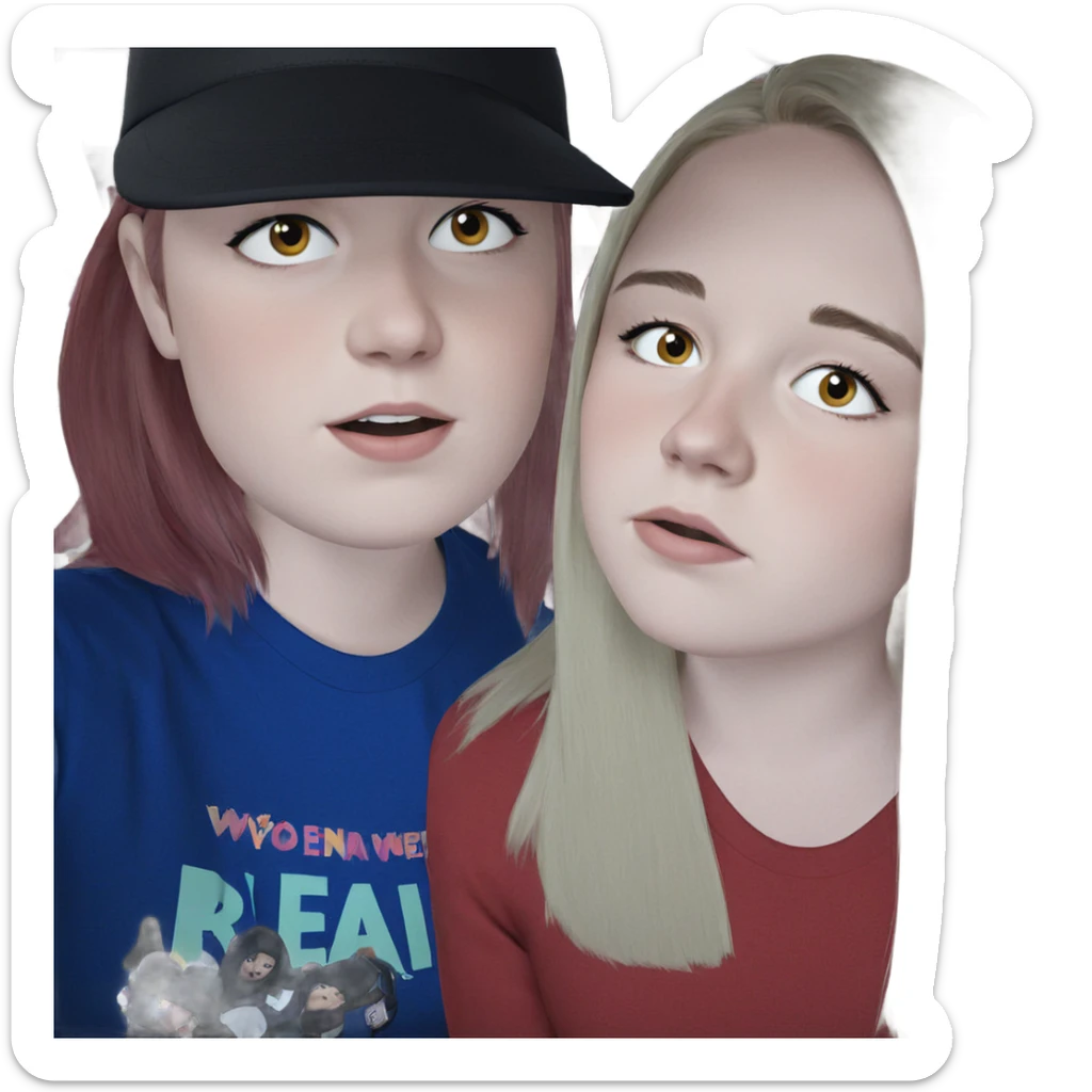 girl band album cover sticker