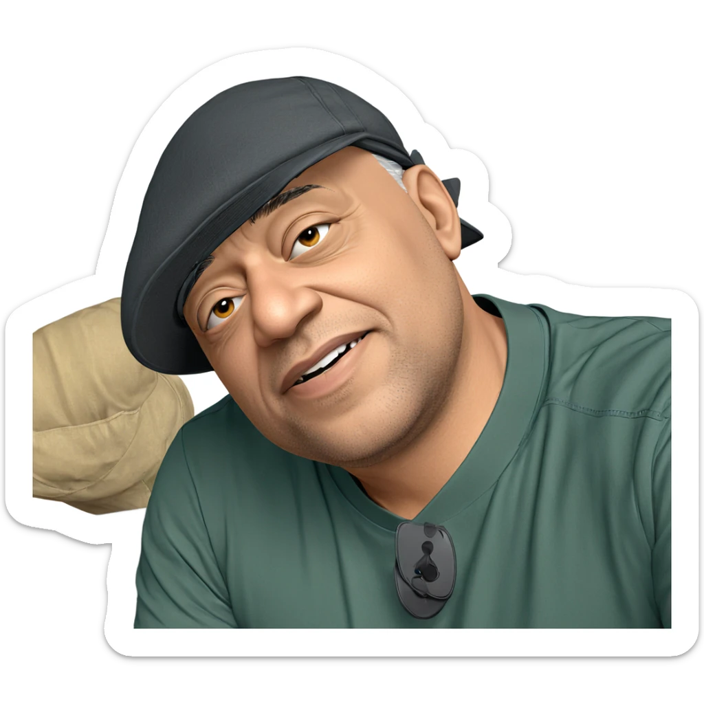 cool guy with sunglasses hat sticker