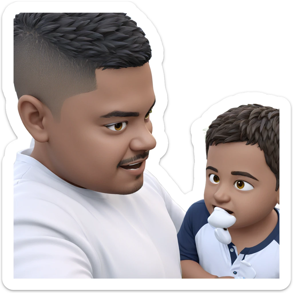 boys outdoors in white shirts sticker