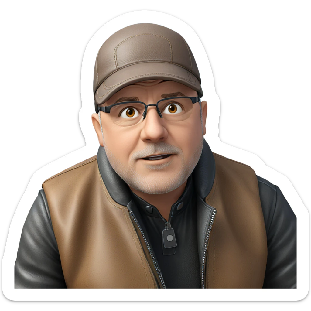 handsome male in leather jacket sticker