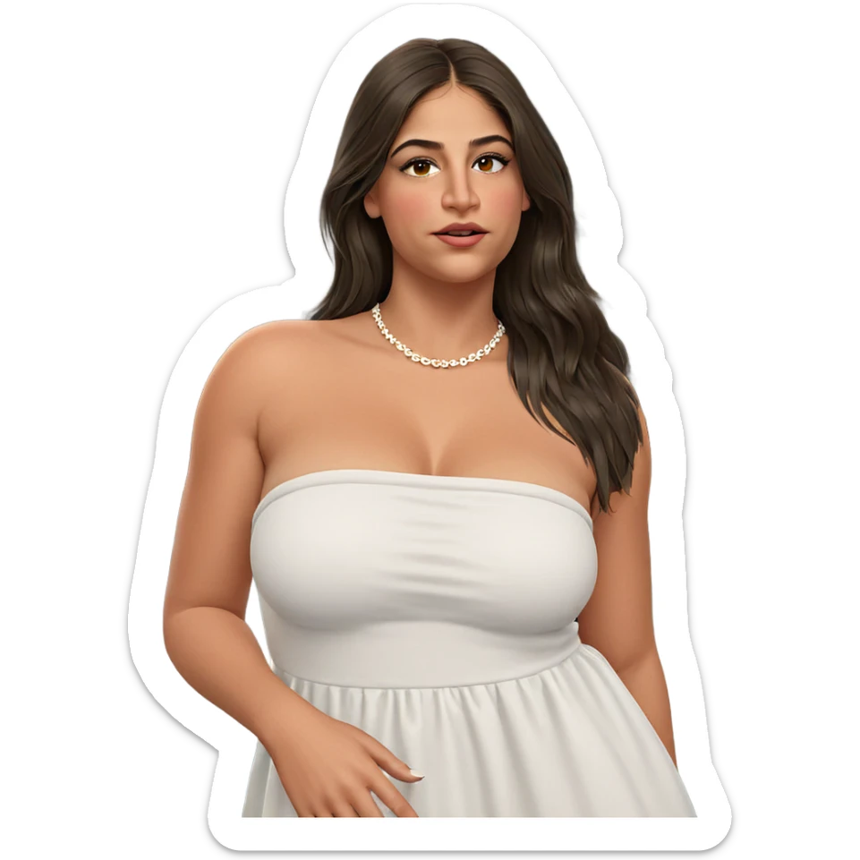 realistic night dress portrait sticker