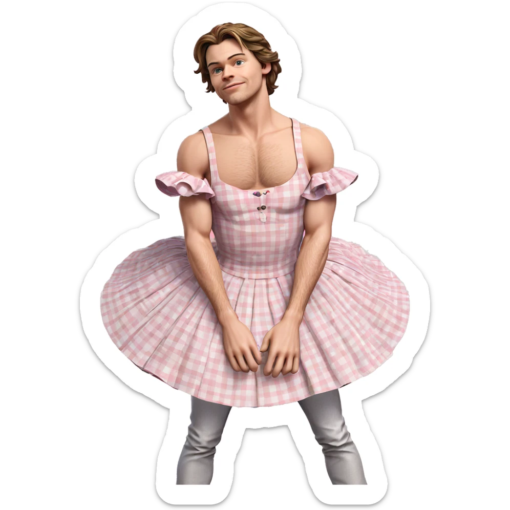 unique male crossdressing style sticker