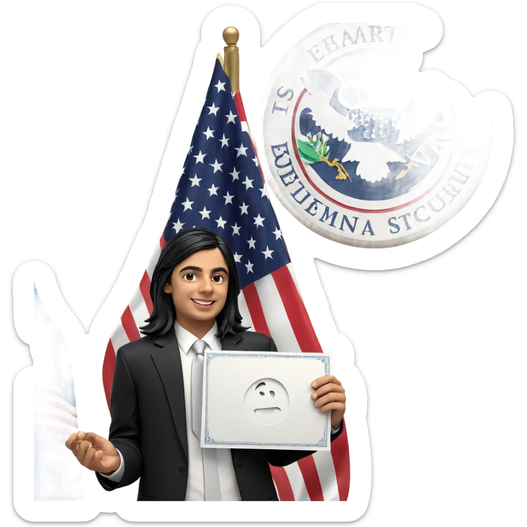 smiling boy in formal suit sticker