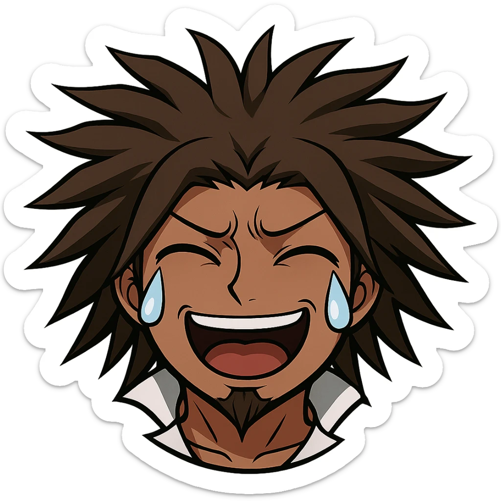 Danganronpa style emoji of Yasuhiro Hagakure sticker