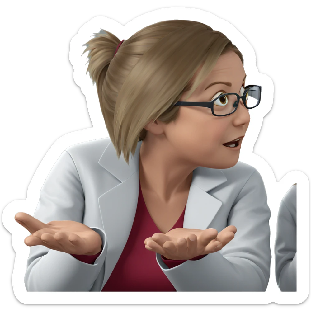 scientist duo in lab coats sticker