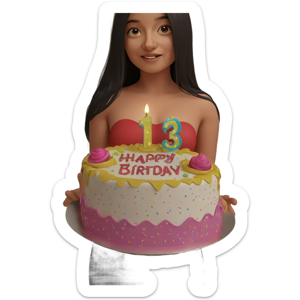 happy birthday cake celebration sticker