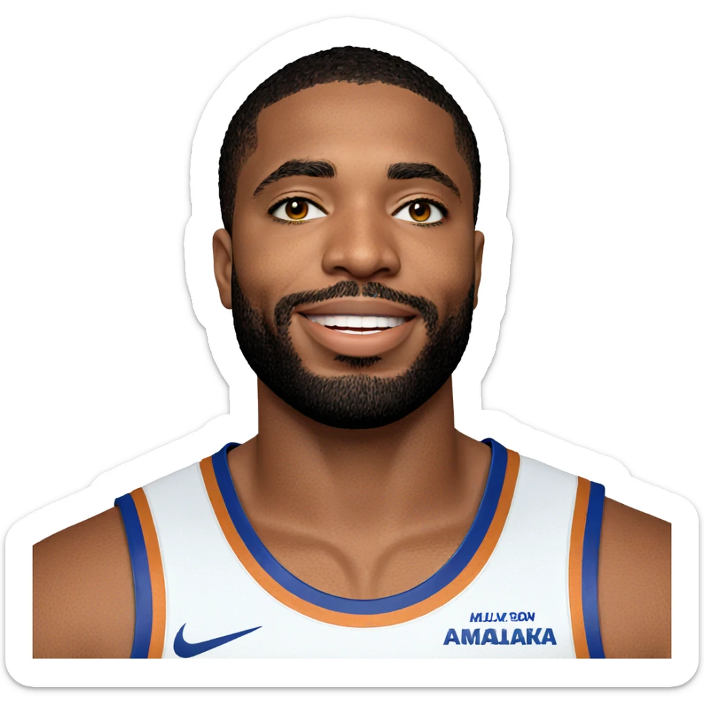 smiling boy in basketball uniform sticker