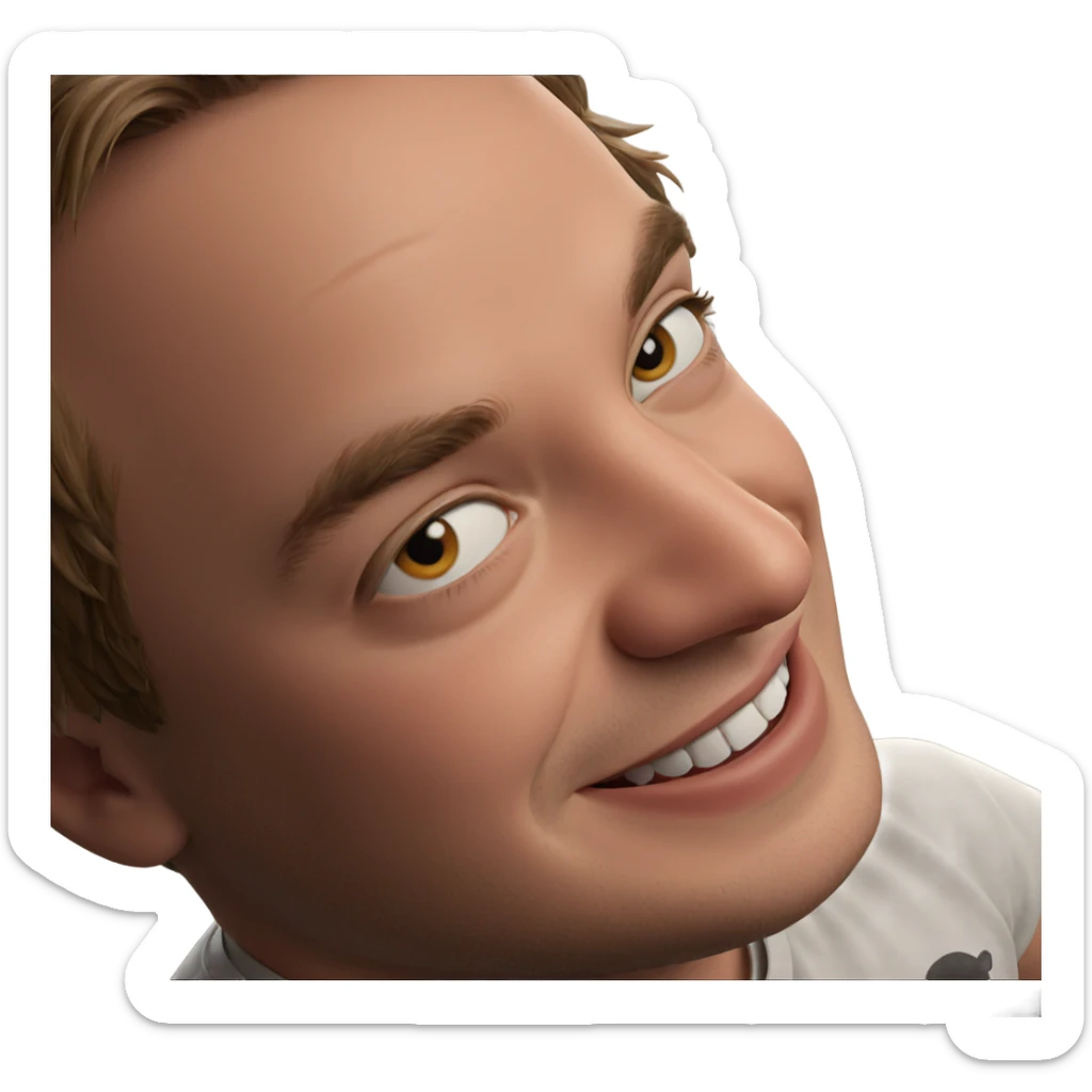 smiling boy portrait in focus sticker