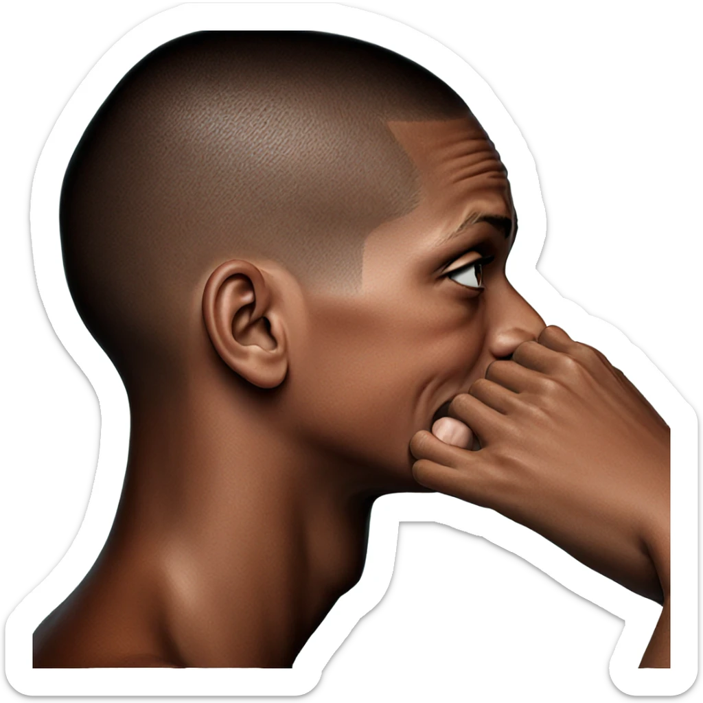 buzz cut boy portrait sticker