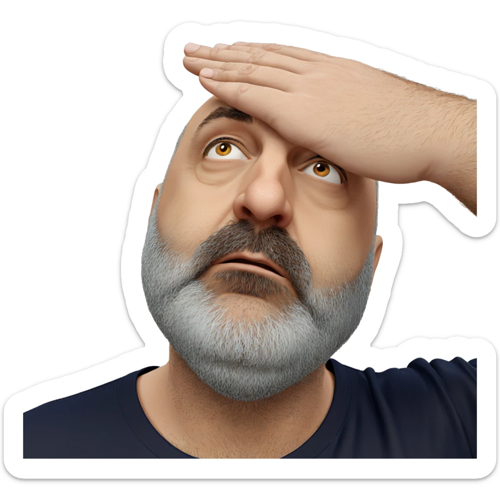 portrait of a bearded man sticker