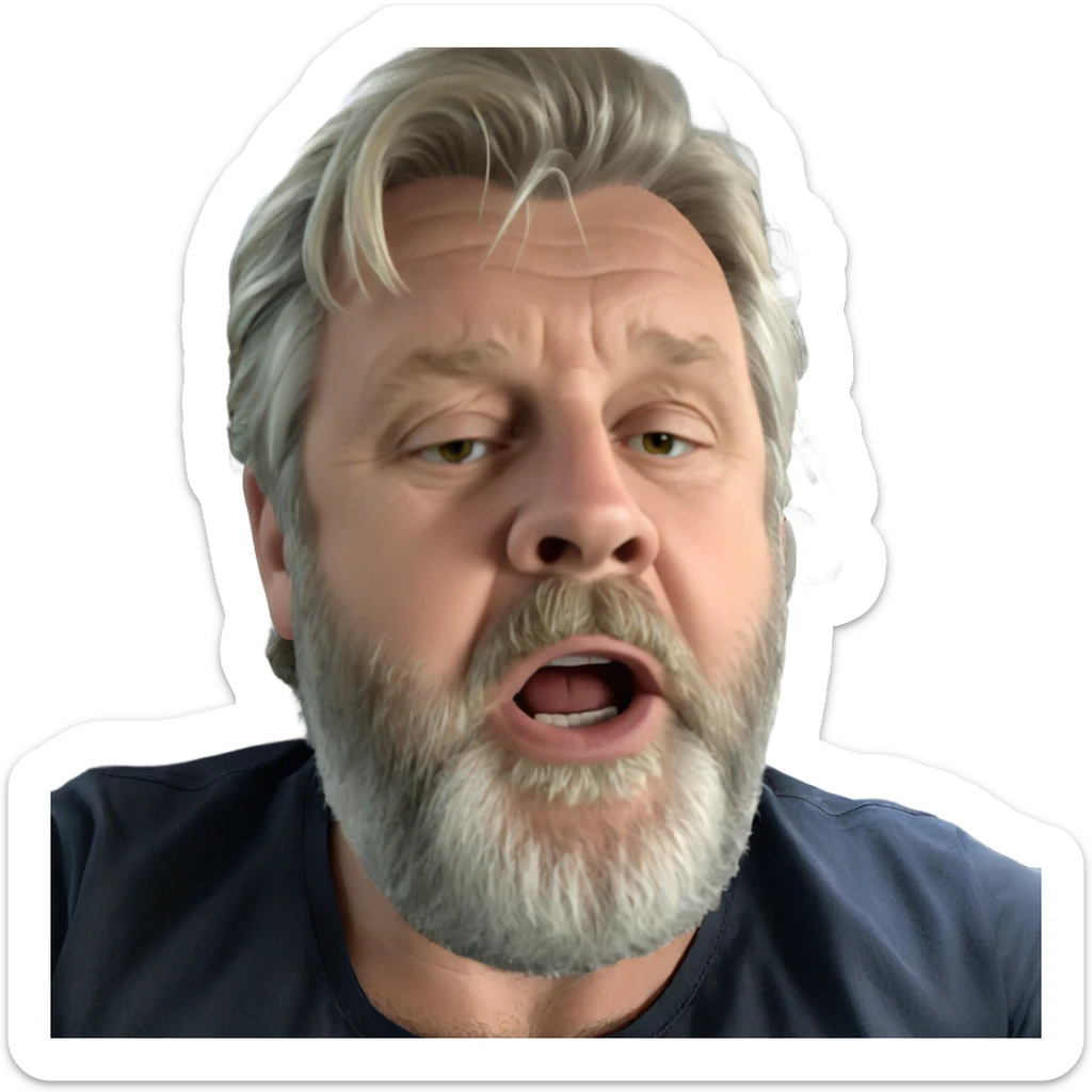 bearded boy in shirt sticker