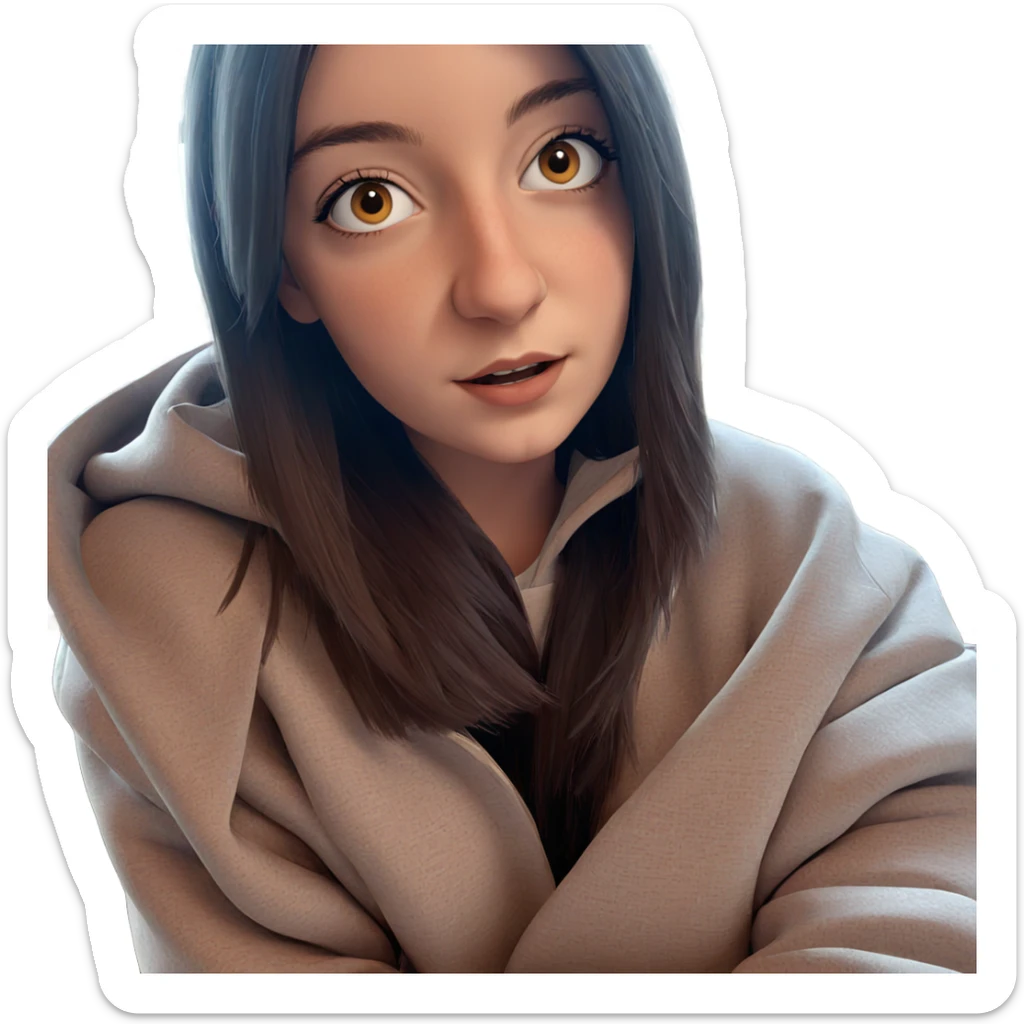 girl by the window sticker