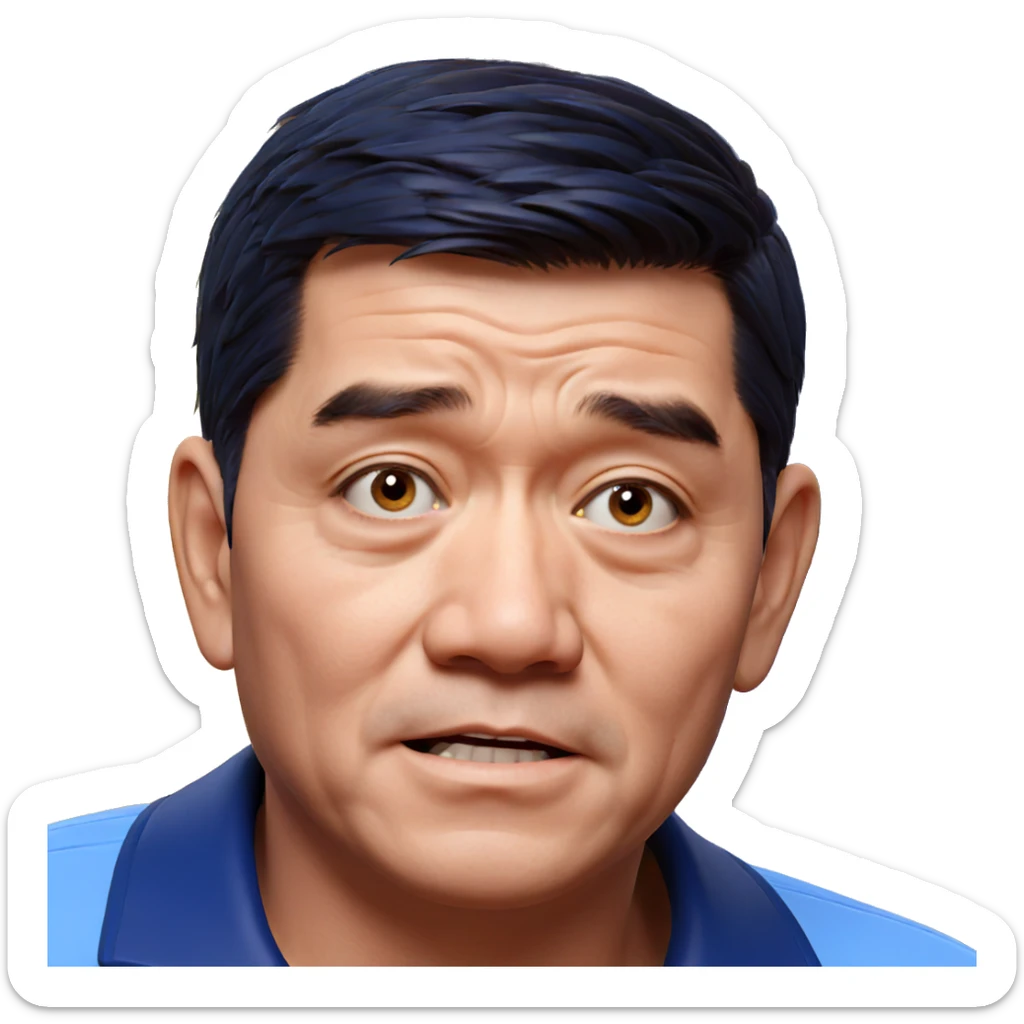 portrait of boy in blue sticker