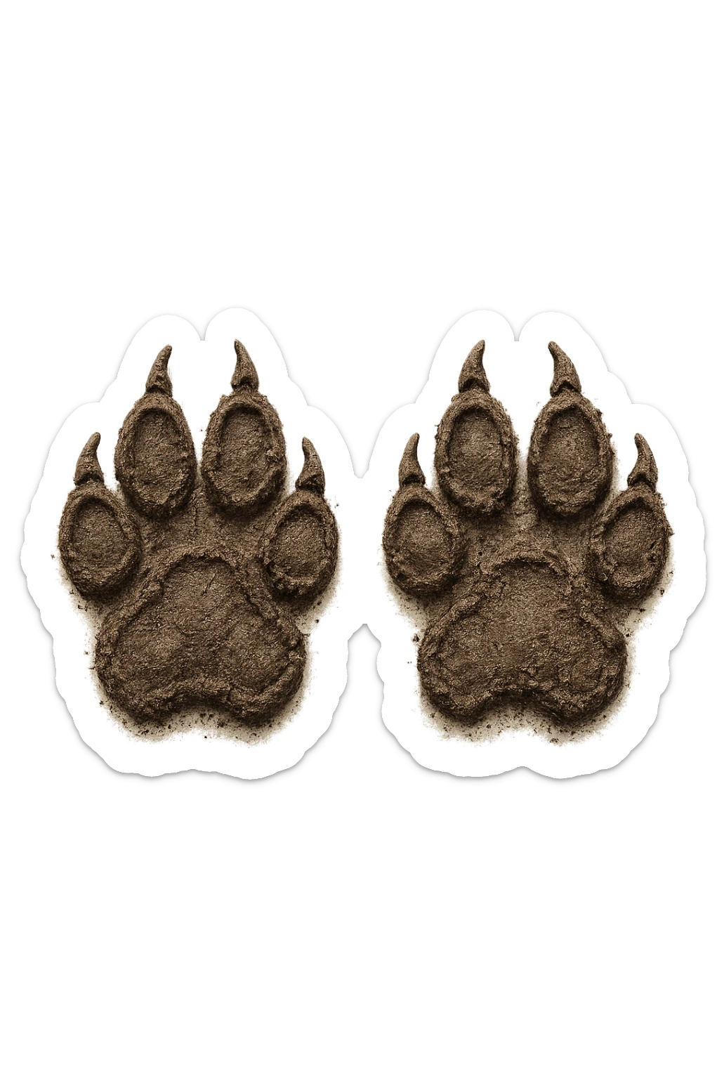 FECI DI ANIMALE A PALLINI VISTE DALL'ALTO, iperrealistico 4k, ISOLATA SU SFONDO BIANCO sticker