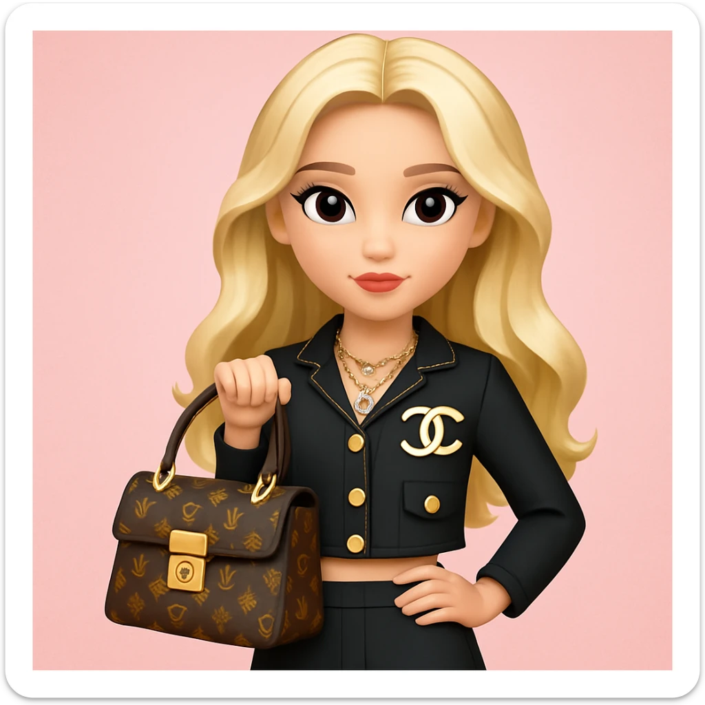 Add a soft pink background behind the girl, keeping the rest of the image unchanged, in a gentle and subtle manner. sticker