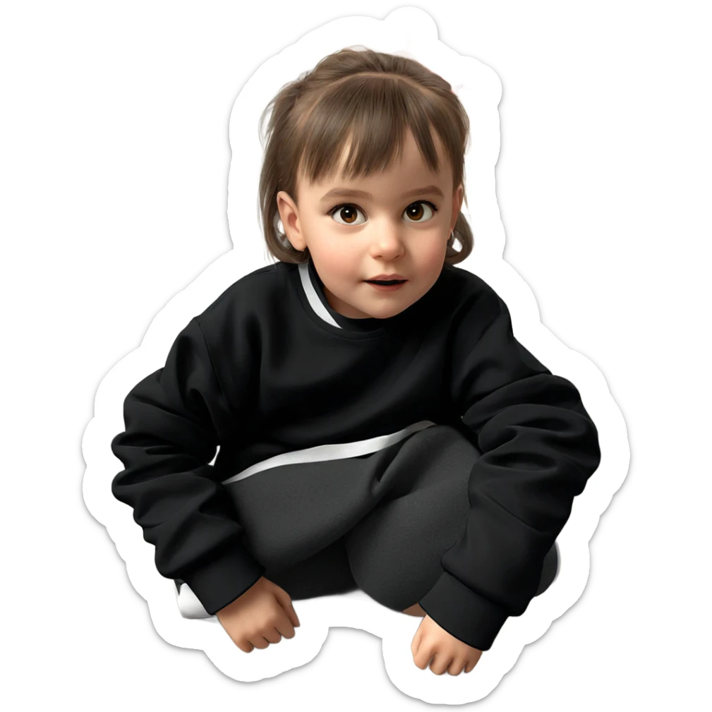 realistic portrait of girl sticker