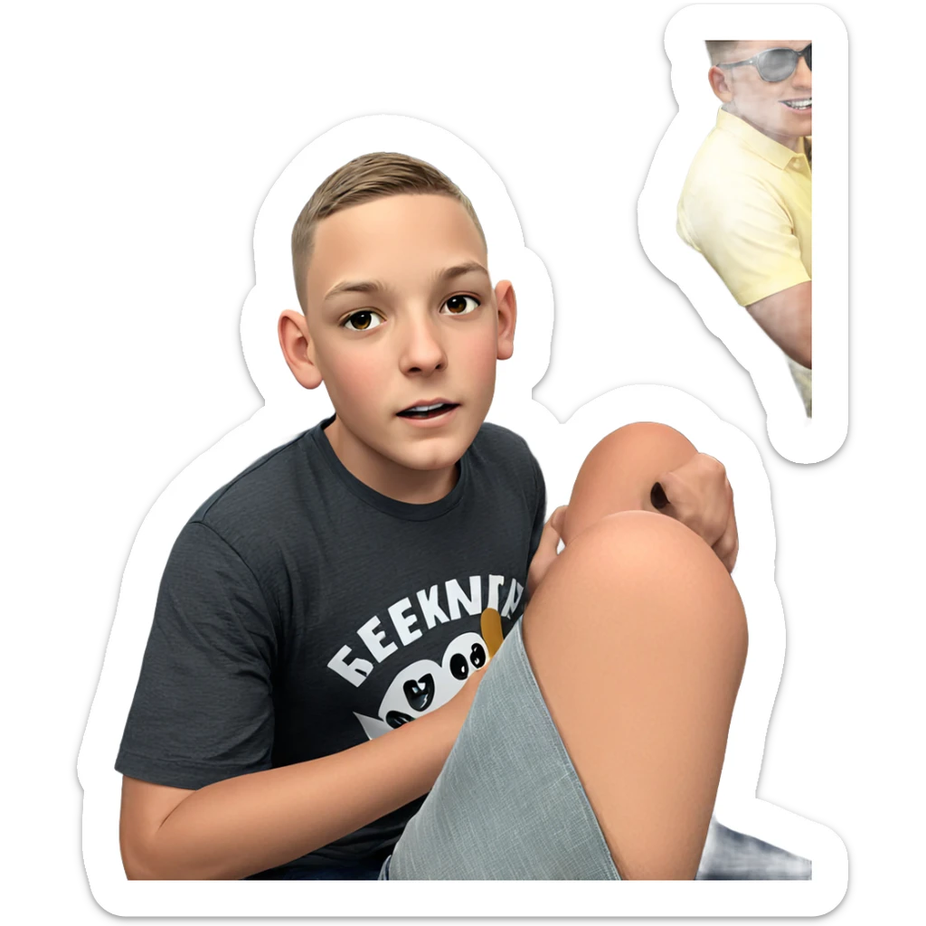 boys in sunglasses meme sticker