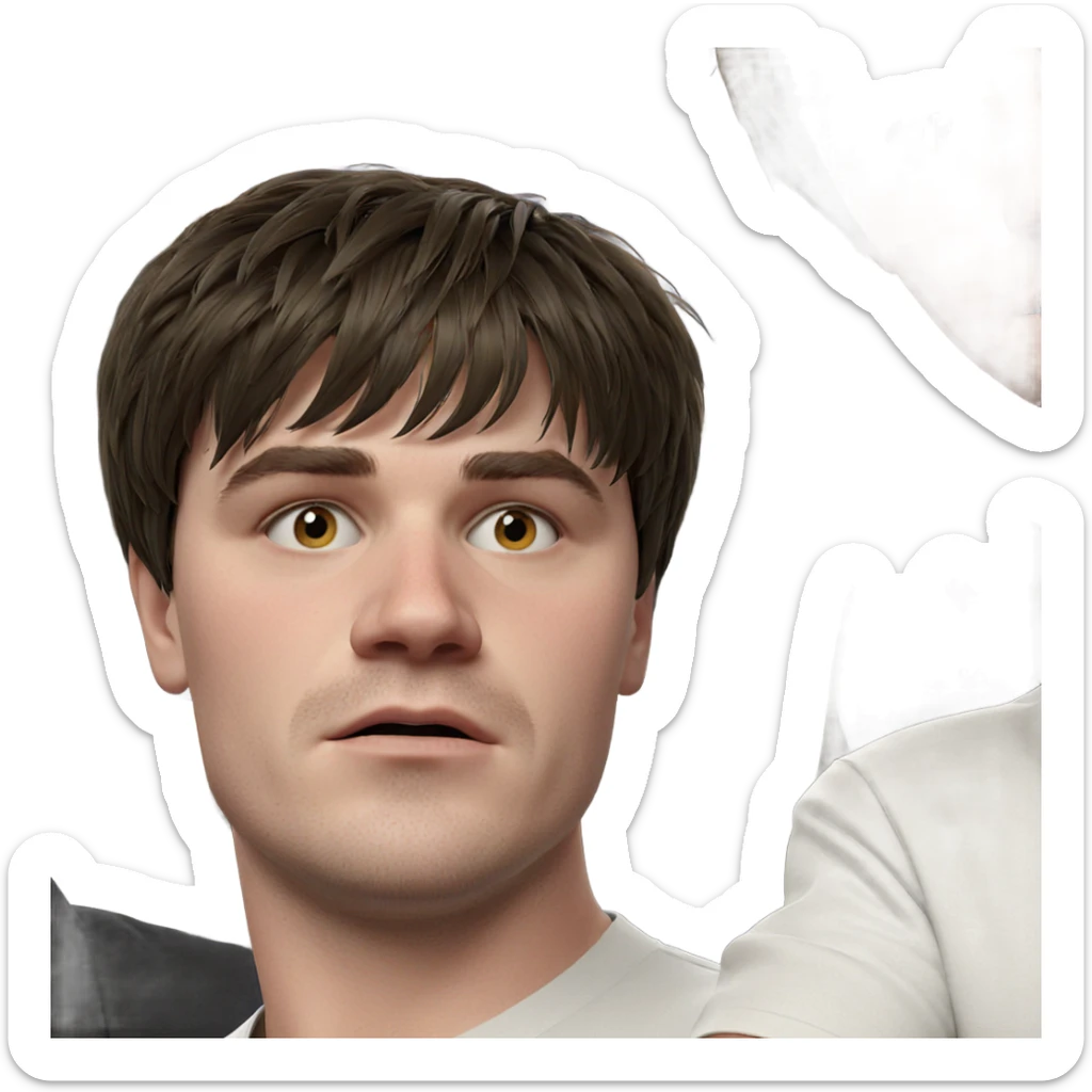 boys with short hair sticker